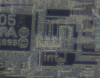 Intel marker on EP900PC die